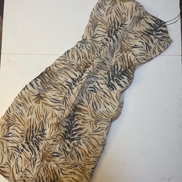 Vintage Zebra Print Midi Dress - Picture 1 of 6